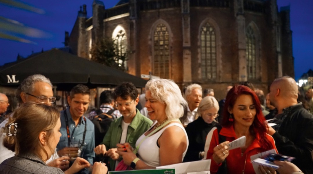 Making Vinyl Europe Meet & Greet with the iconic Bavo Church in the background